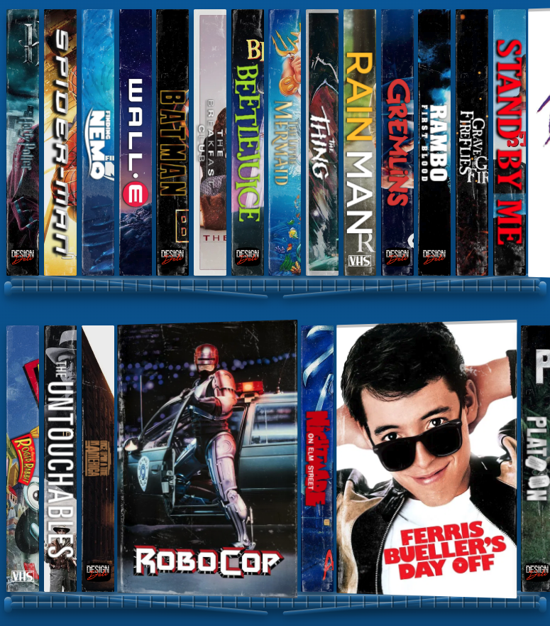 Video Rewind mobile shelf composition